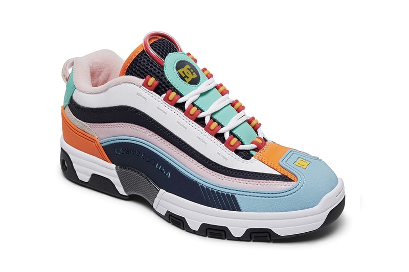 DC Shoes Legacy OG Lynx OG Multi Pack skateboarding skate shoes pastel color bright summer carbon fiber midsole embossed suede pink blue light grey black navy orange yellow teal