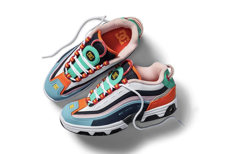 DC Shoes Legacy OG Lynx OG Multi Pack skateboarding skate shoes pastel color bright summer carbon fiber midsole embossed suede pink blue light grey black navy orange yellow teal