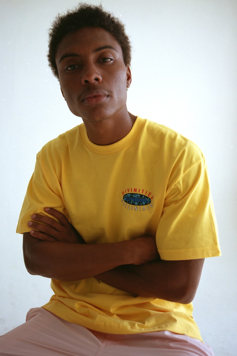 DIVINITIES Summer 2019 Collection Lookbook streetwear graphic t-shirts tees vest pants dickies workwear retro inspired winona ryder animorphs