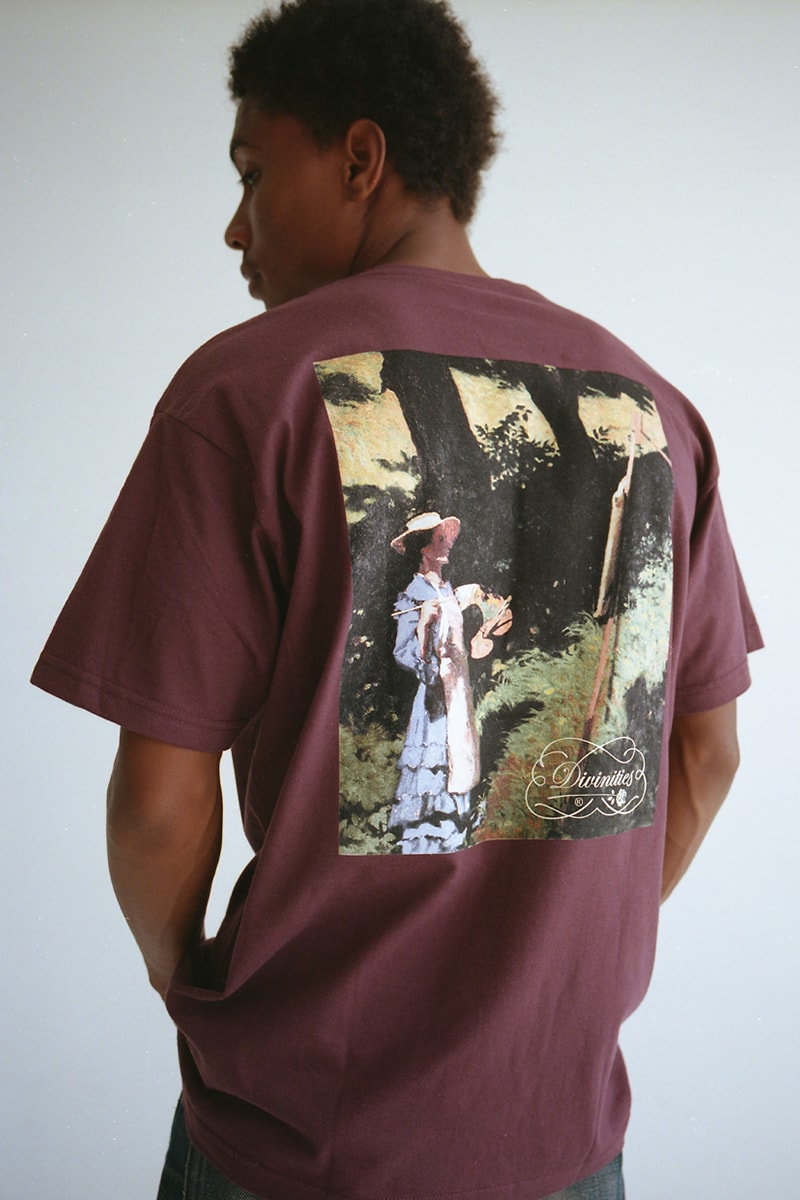 DIVINITIES Summer 2019 Collection Lookbook streetwear graphic t-shirts tees vest pants dickies workwear retro inspired winona ryder animorphs