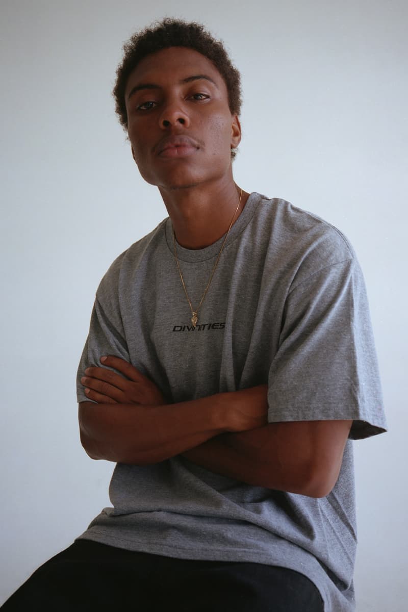 DIVINITIES Summer 2019 Collection Lookbook streetwear graphic t-shirts tees vest pants dickies workwear retro inspired winona ryder animorphs
