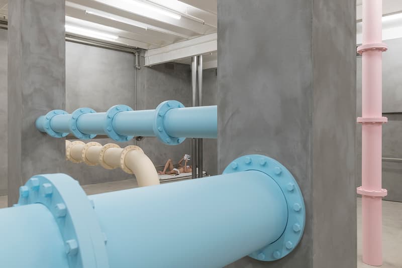 elmgreen dragset its not what you think exhibition blueproject foundation barcelona il salotto gallery artists installation boiler room hiv aids pills pastel colors body metaphor
