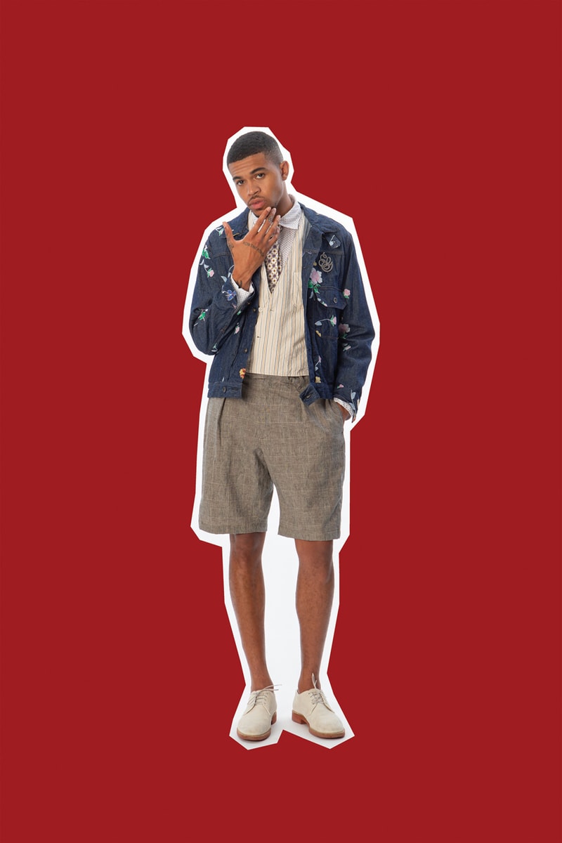 Engineered Garments Spring/Summer 2020 Jackets Pants Dresses Shirts Vests Accessories Floral Patchwork Blue Brown Black Gray Orange Green Beige