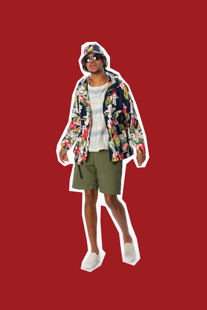 Engineered Garments Spring/Summer 2020 Jackets Pants Dresses Shirts Vests Accessories Floral Patchwork Blue Brown Black Gray Orange Green Beige