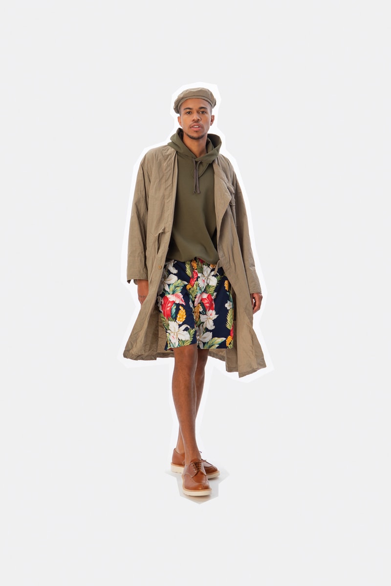Engineered Garments Spring/Summer 2020 Jackets Pants Dresses Shirts Vests Accessories Floral Patchwork Blue Brown Black Gray Orange Green Beige