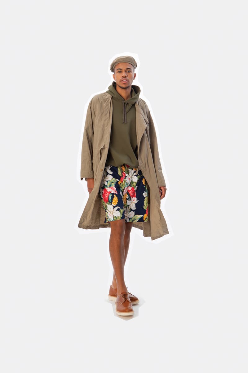 Engineered Garments Spring/Summer 2020 Jackets Pants Dresses Shirts Vests Accessories Floral Patchwork Blue Brown Black Gray Orange Green Beige