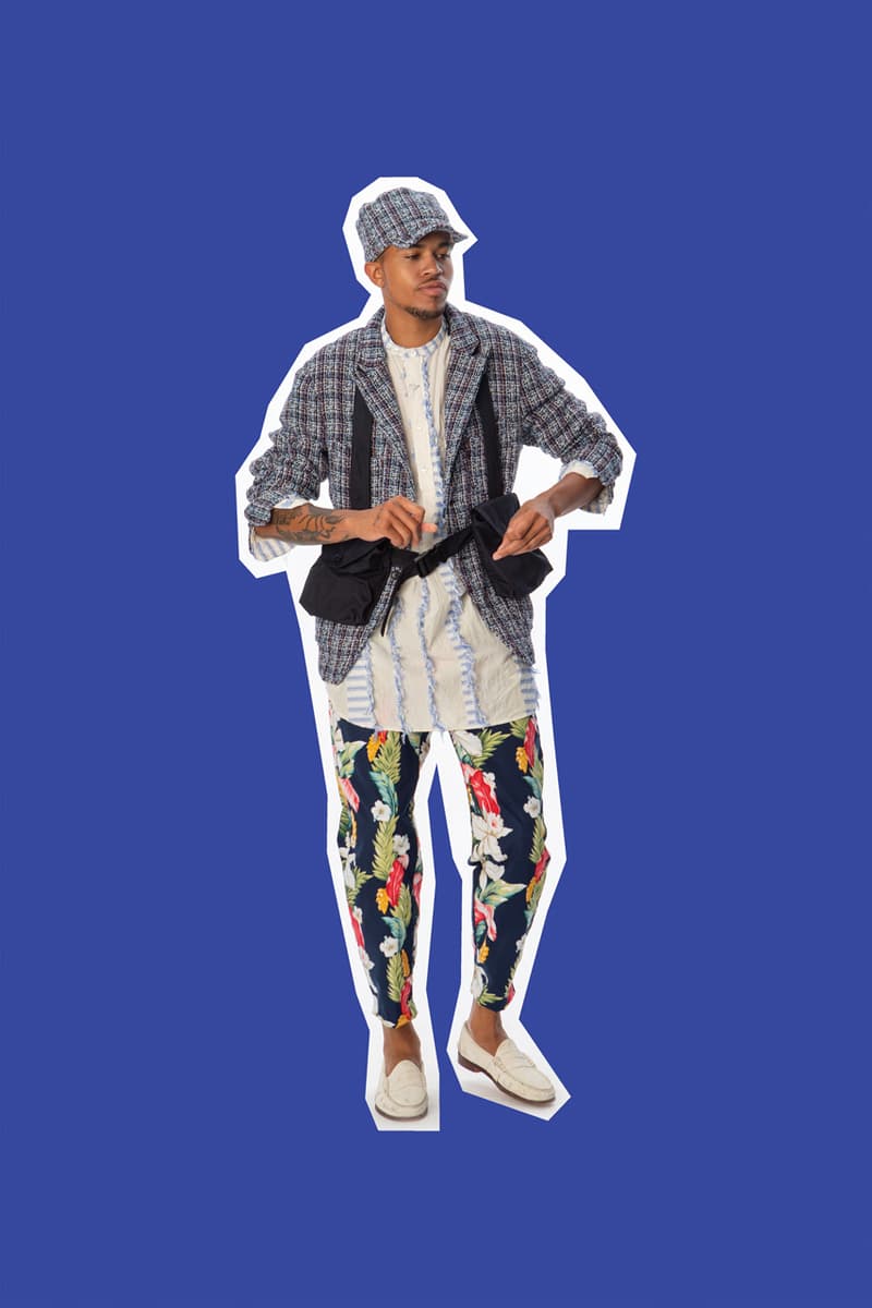 Engineered Garments Spring/Summer 2020 Jackets Pants Dresses Shirts Vests Accessories Floral Patchwork Blue Brown Black Gray Orange Green Beige