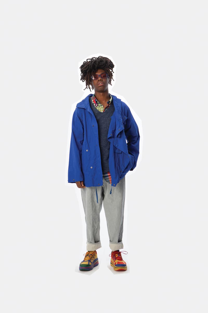 Engineered Garments Spring/Summer 2020 Jackets Pants Dresses Shirts Vests Accessories Floral Patchwork Blue Brown Black Gray Orange Green Beige