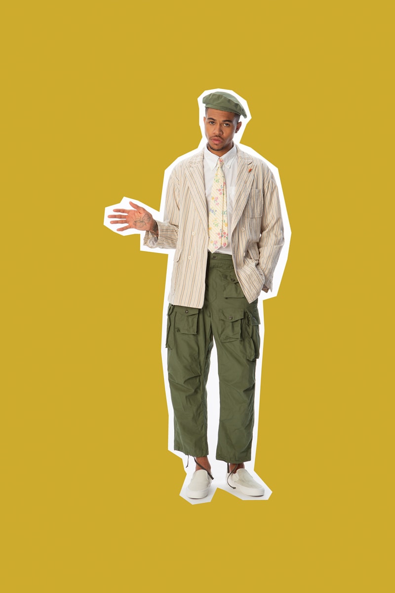 Engineered Garments Spring/Summer 2020 Jackets Pants Dresses Shirts Vests Accessories Floral Patchwork Blue Brown Black Gray Orange Green Beige