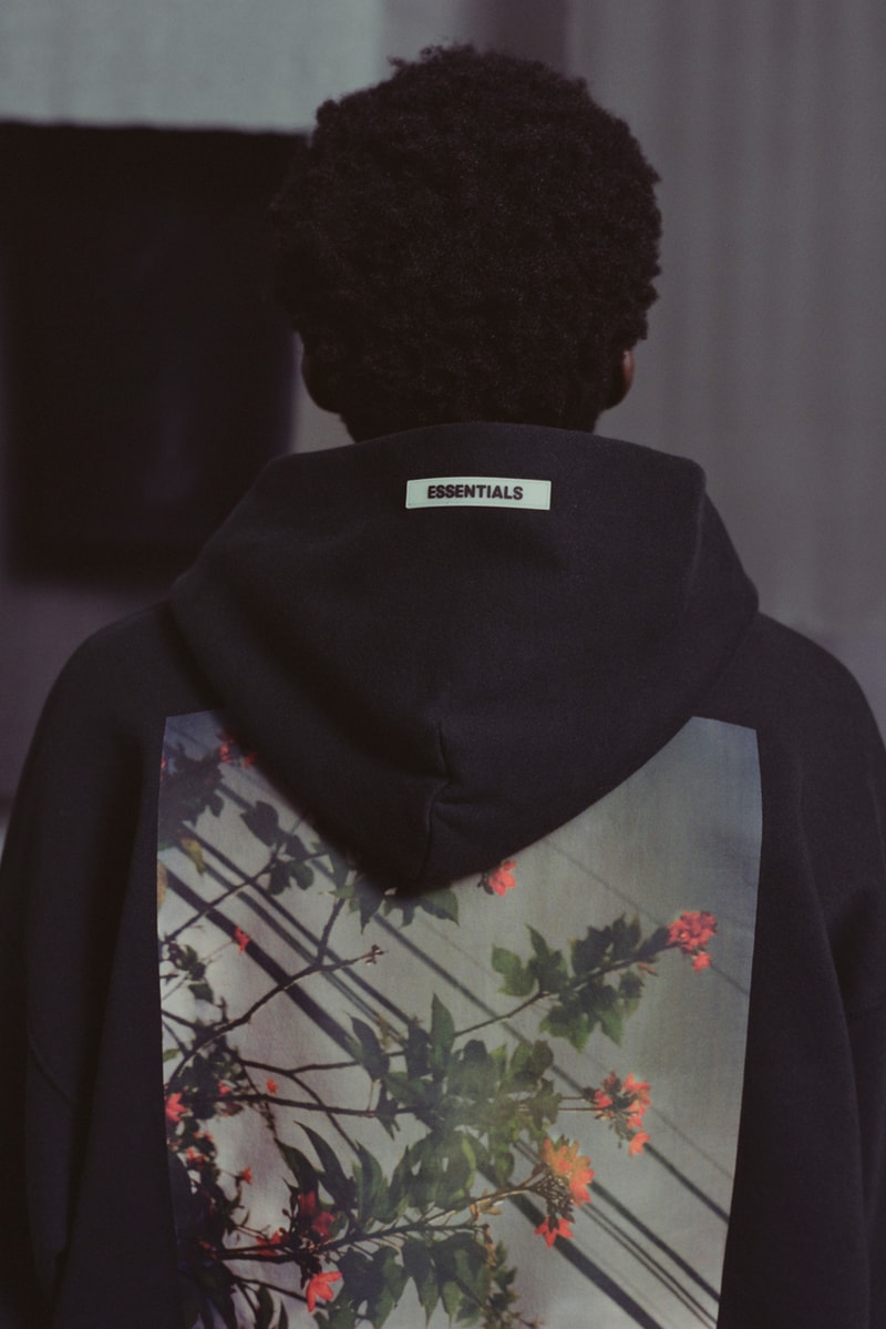 Fear of God Essentials Fall 2019 Lookbook Jackets Pants Tees Fanny Packs Shorts Sweatpants Sweatshirts Yellow Black Pink Gray White Brown Accessories vintage backless runner retail july september