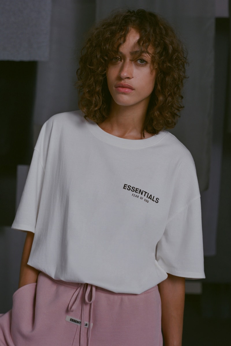Fear of God Essentials Fall 2019 Lookbook Jackets Pants Tees Fanny Packs Shorts Sweatpants Sweatshirts Yellow Black Pink Gray White Brown Accessories vintage backless runner retail july september