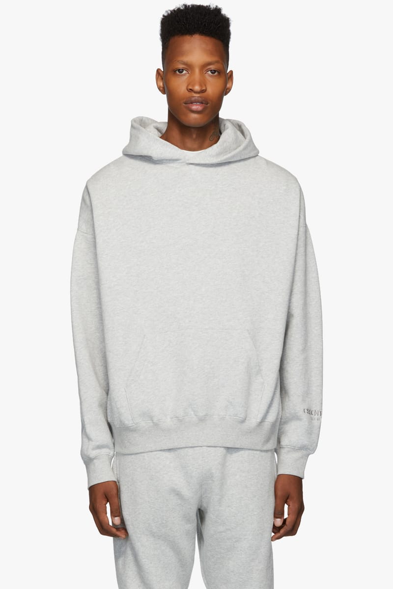 fear of god grey hoodie