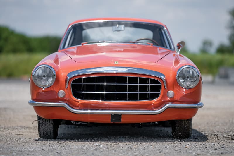 1955 Ferrari 375 MM Coupe Speciale by Ghia RM Sotheby's Auction House Custom Built Salmon Bodywork Vintage Sportscar Italian four-speed synchronised gearbox collectors item