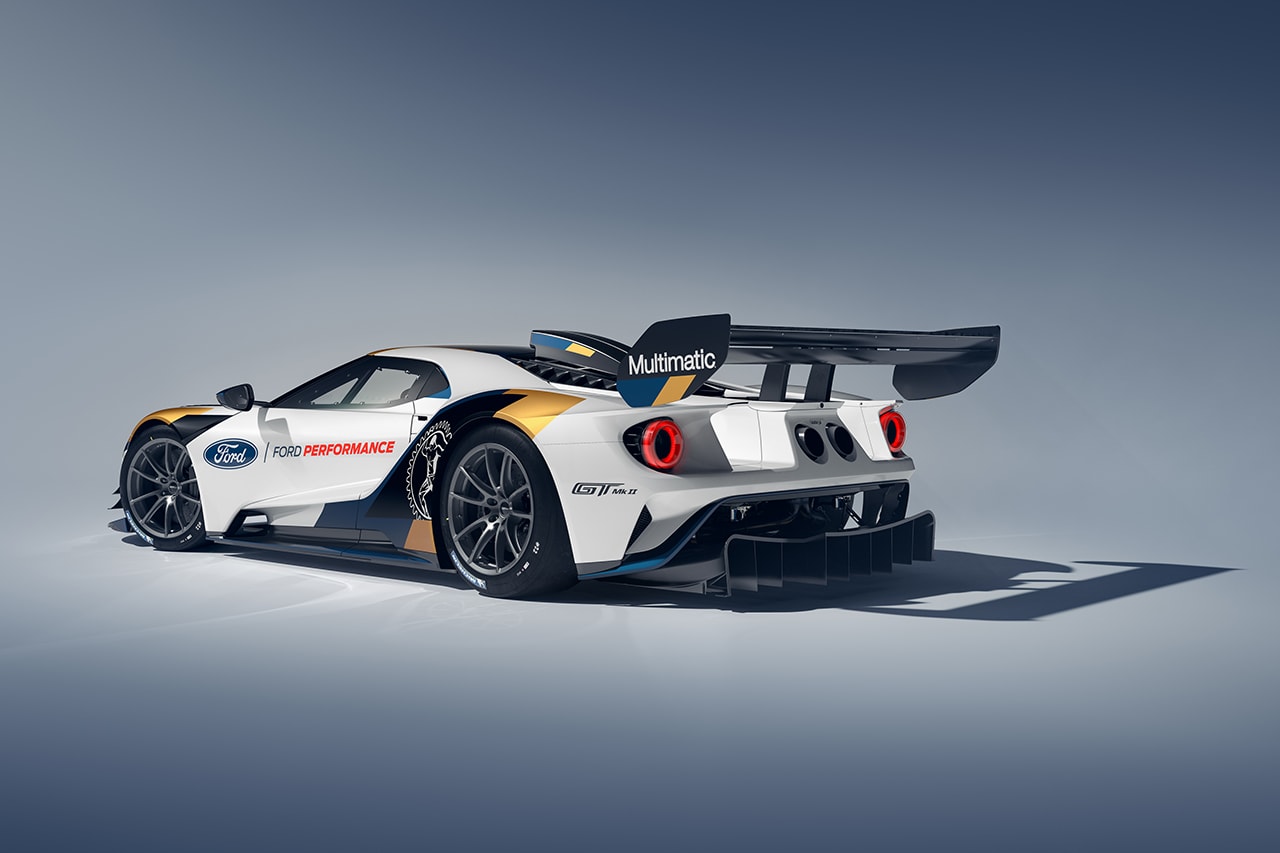 Ford GT MkII $1.2 Million USD Street Race Car Track White Blue Gold 