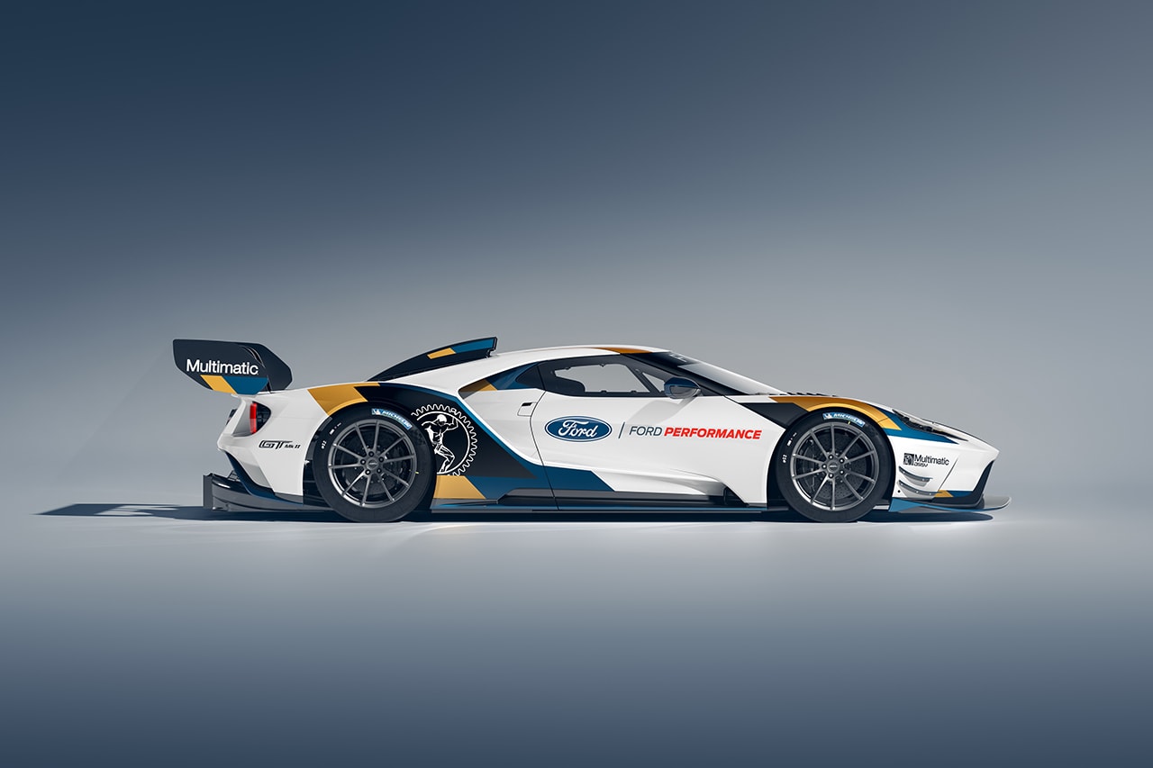 Ford GT MkII $1.2 Million USD Street Race Car Track White Blue Gold 