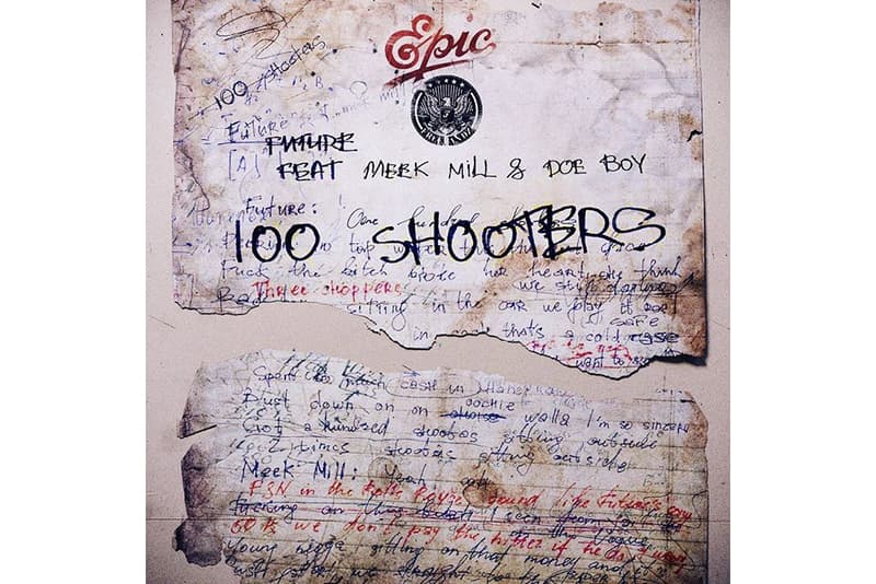 Future "100 Shooters" Feat. Meek Mill & Doe Boy Stream single song listen now spotify apple music future hendrix trap music flute Freebandz/Epic Records hip-hop rap