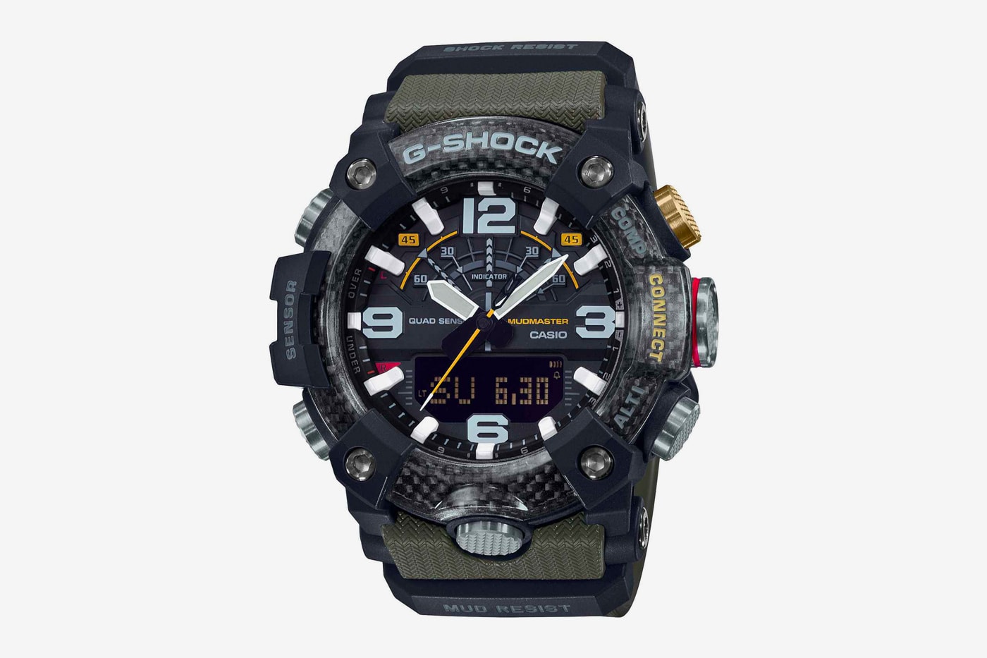 G SHOCK Mudmaster GG B100 Release Info carbon fiber core guard technology altimeter thermometer barometer accelerometer timepiece watches accessories casio