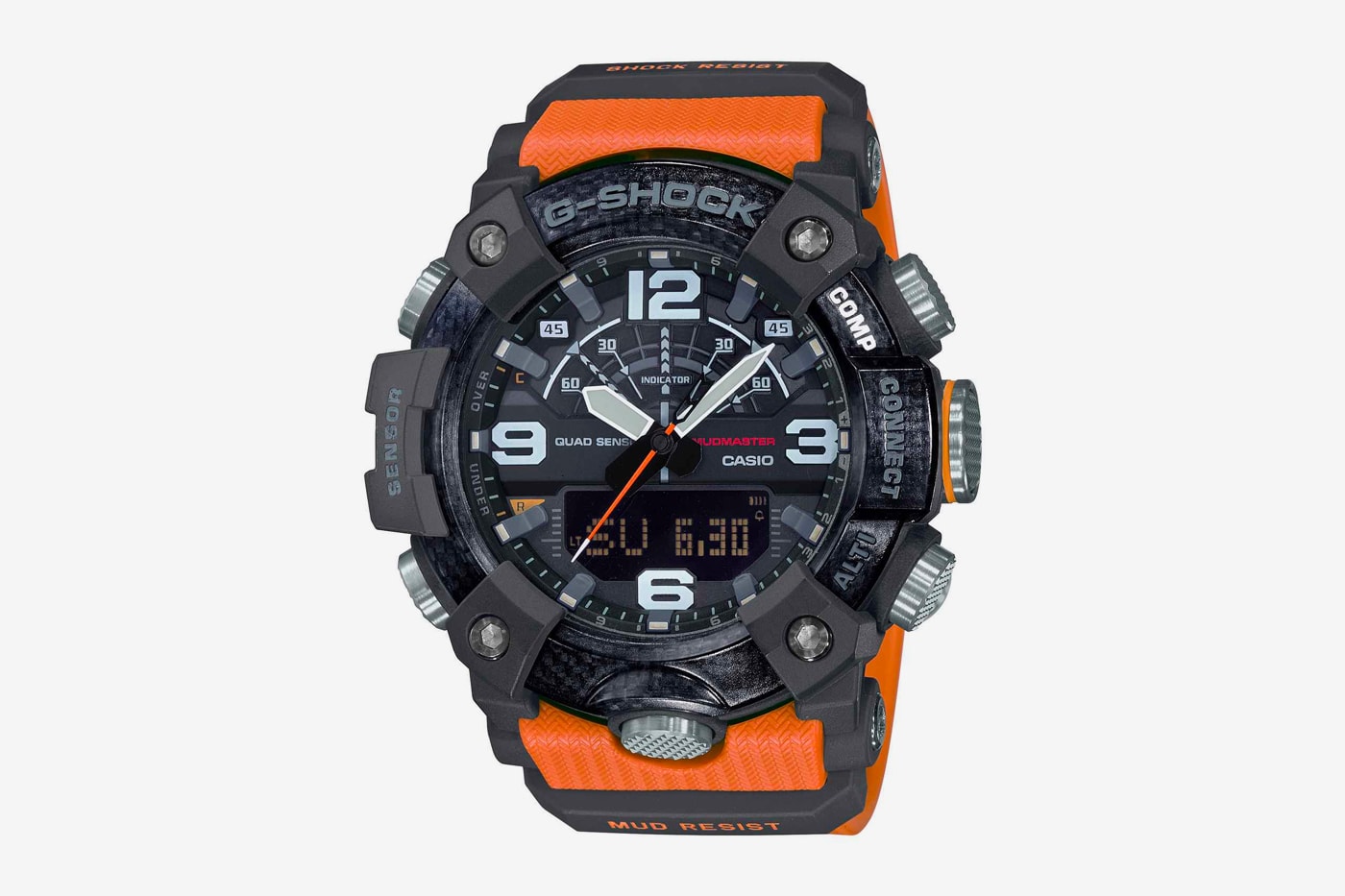 G SHOCK Mudmaster GG B100 Release Info carbon fiber core guard technology altimeter thermometer barometer accelerometer timepiece watches accessories casio