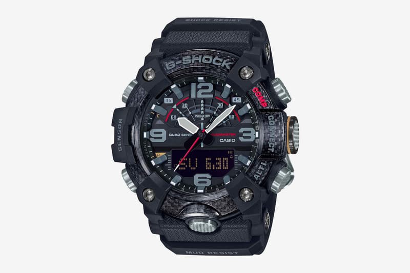 G SHOCK Mudmaster GG B100 Release Info carbon fiber core guard technology altimeter thermometer barometer accelerometer timepiece watches accessories casio