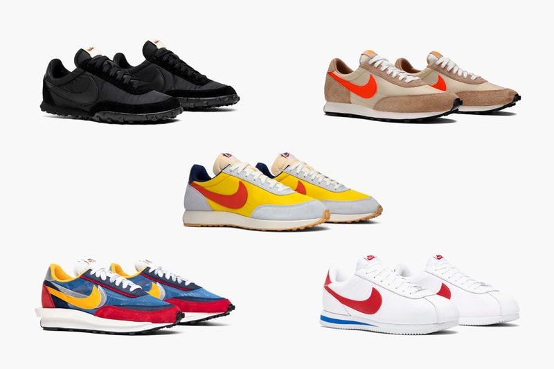 GOAT's Best Retro Nike Running Shoes 2019 Cortez Basic Leather OG 'Forrest Gump' comme des arcons x waffle racer 17 black red white blue scai ldv waffle varsity daybreak sp vegas gold air tailwine 70 tour yellow 80s 90s 70s