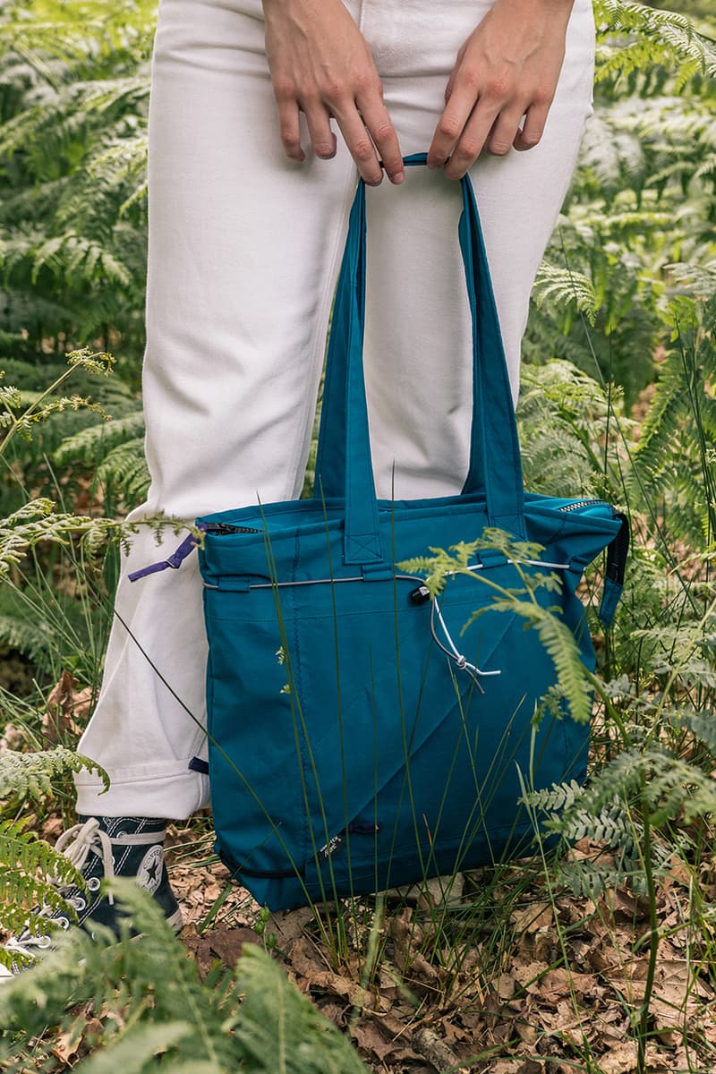 greater goods recycled tote bags second collection lookbooks the north face gore tex canvas sustainable fashion reduce waste