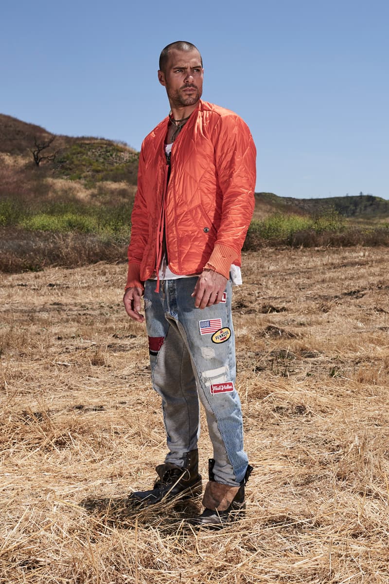 greg lauren spring summer 2020 collection lookbook release overalls accessories Ponchos Brimmed Hats Pants Shirts Jackets Green Tan Orange Black Silver Red Brown White ss20