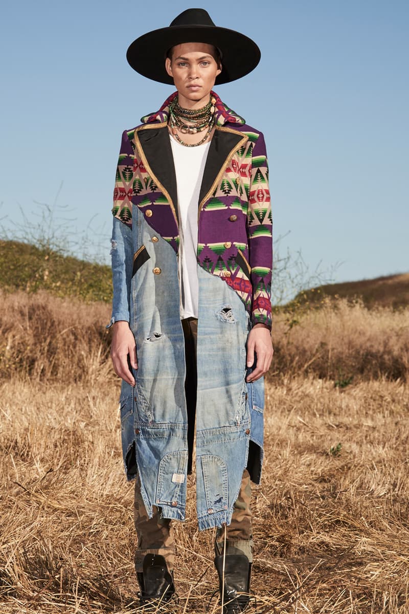 greg lauren spring summer 2020 collection lookbook release overalls accessories Ponchos Brimmed Hats Pants Shirts Jackets Green Tan Orange Black Silver Red Brown White ss20