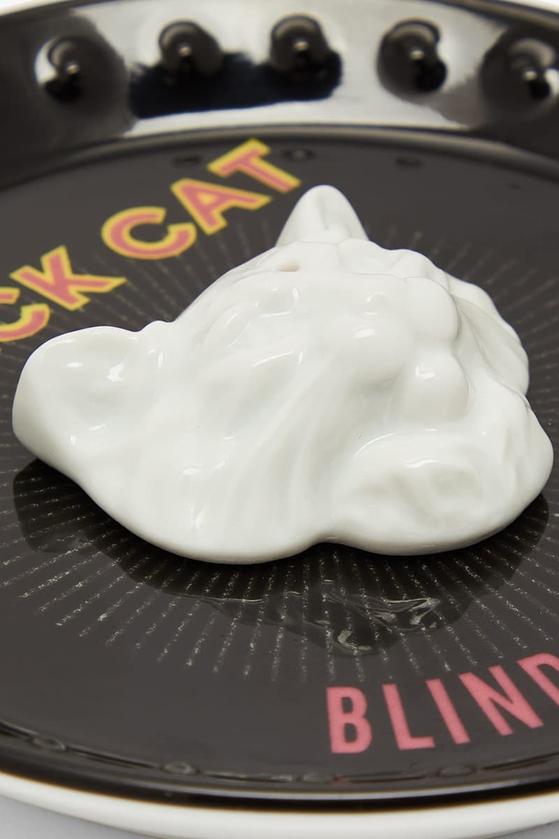Gucci Incense Holder Richard Ginori Porcelain Chamber Black Cat Blind For Love Alessandro Michele Cat Head Hole Round Dish Black White Living Room Decor Design Bedroom Luxury Interior Gifts