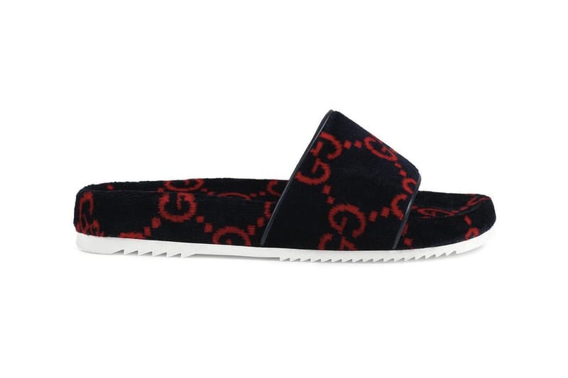 gucci slides terry cloth