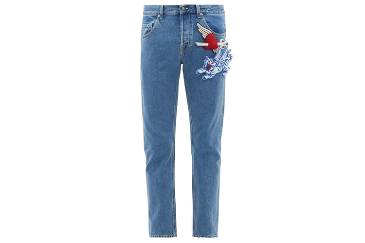 Gucci Drops Jeans Decorated With Padded-Appliqué Brooches