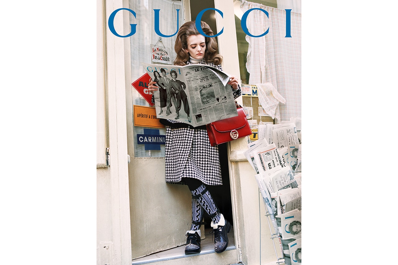 Gucci #GucciPrêtÀPorter Fall Winter 2019 2020 Campaign Imagery Glen Luchford Alessandro Michele GG Emblem 50s 60s 70s 1980s Past Present Collection Lookbook