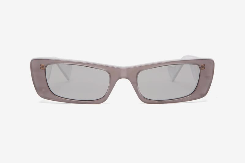 Gucci Rectangle Acetate Pre-Fall Winter 19 Release Pearlescent Neon Grey Green