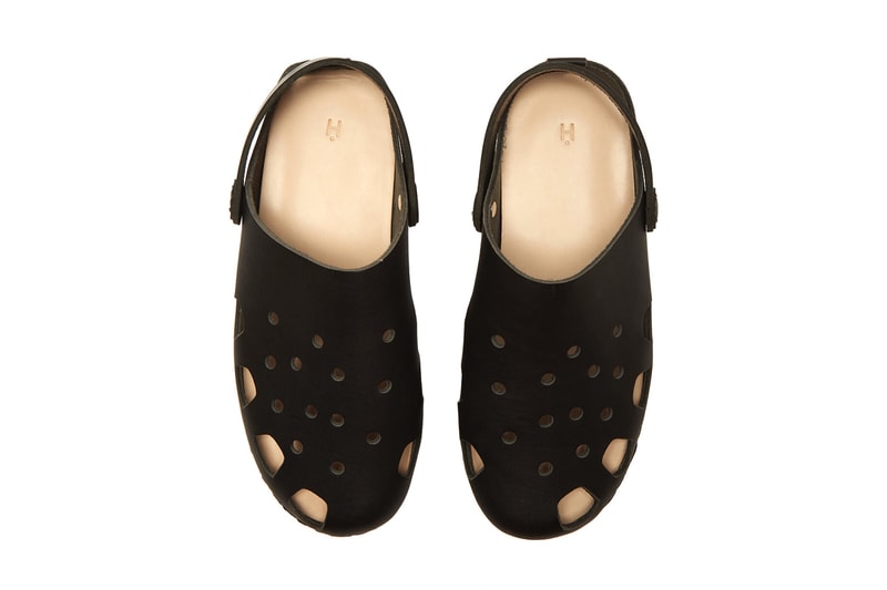 Hender Scheme Cut Out Leather Sandals Release Black Tan