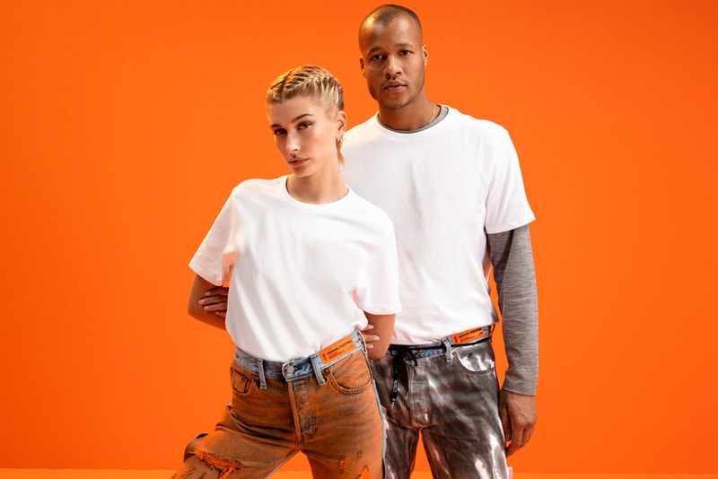 Heron Preston Teases New Levi's Capsule for SS20 Spring/summer 2020 hailey baldwin bieber collaborations orange 