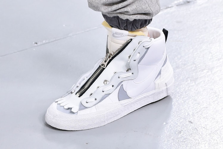Detailed Images of White sacai x Nike Blazer Mid Collab Surface