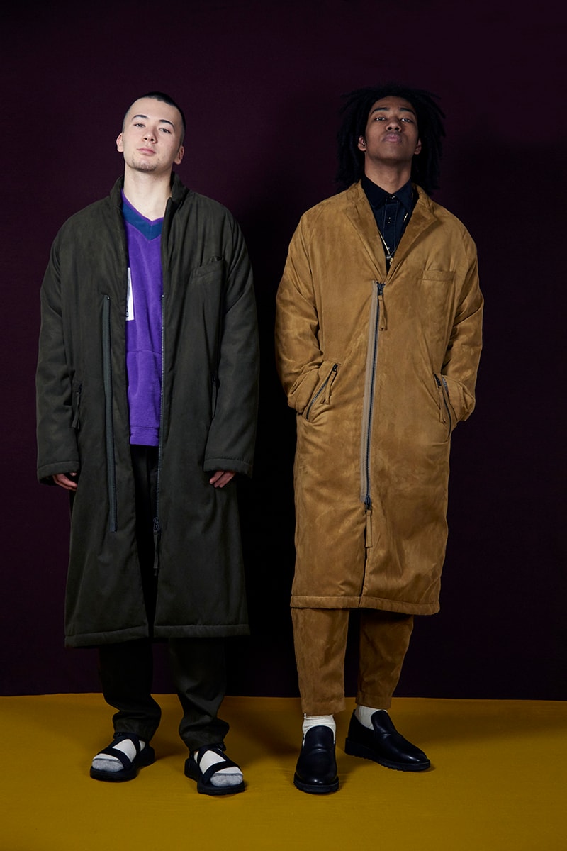 Humis Fall Winter 2019 Collection Lookbook Japan Laidback Streetwear Tailoring Techwear Slouchy Silhouettes Shorts Jackets T-Shirts Sweatshirts Coats Trousers
