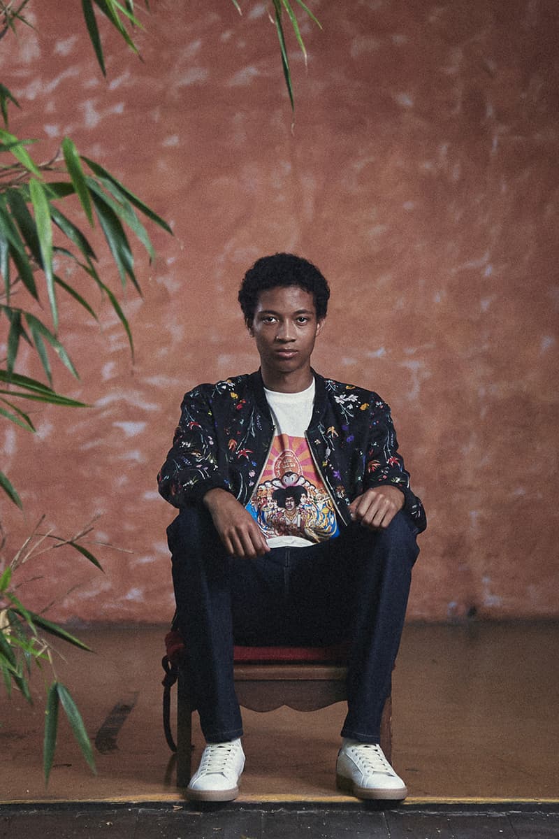ih nom uh nit Spring/Summer 2020 Lookbook Collection SS20 'Stranger Things' T-Shirts Eleven Millie Bobbie Brown Asian Influences Kimonos Robes Kanji Graphics Blossom