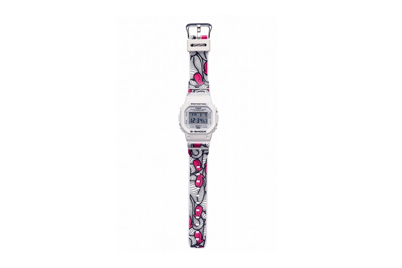 INSA x Casio G-Shock DW-5600MW-7INSA Watch Timepiece Collaboration Protection Water Resistance Illuminator White Pink Black Floral Pattern Design G-CREATIVE Campaign First Look Graffiti Fetish Anniversary 15 Years 