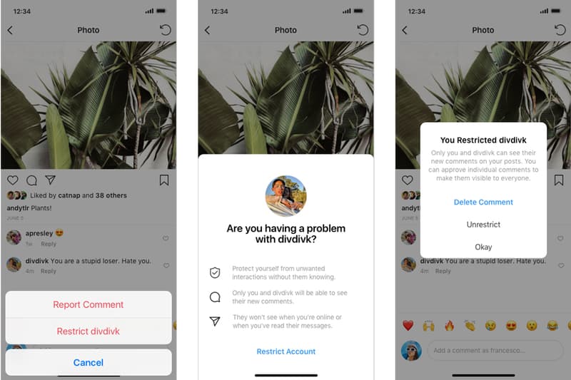 Instagram Launch Tools Online Bullying Adam Mosseri ant combat bully bullies offensive comments