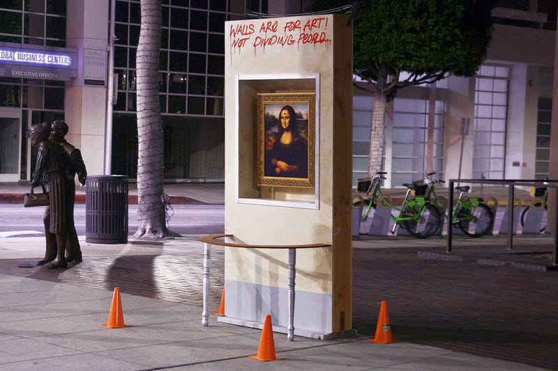 Artist Isaac Pelayo Erects 'Mona Lisa' Wall Across Gagosian Beverly Hills