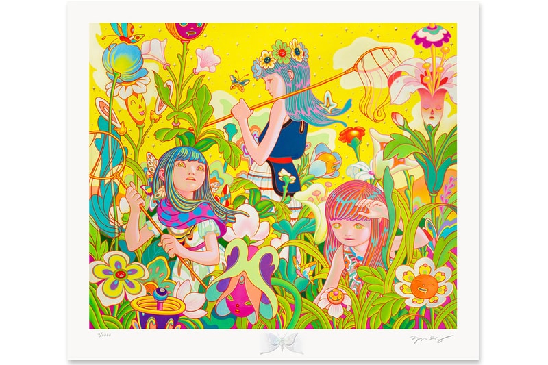 Golden Butterflies Girls Flowers Blue Pink Purple Red Green Yellow Orange Net 