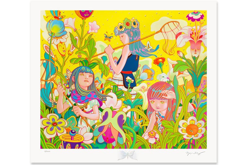 Golden Butterflies Girls Flowers Blue Pink Purple Red Green Yellow Orange Net