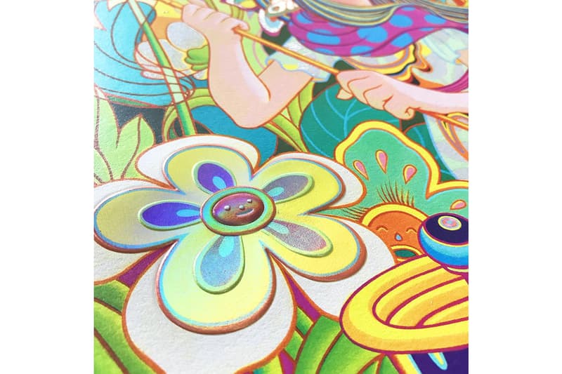 Golden Butterflies Girls Flowers Blue Pink Purple Red Green Yellow Orange Net