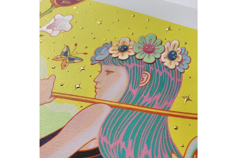 Golden Butterflies Girls Flowers Blue Pink Purple Red Green Yellow Orange Net