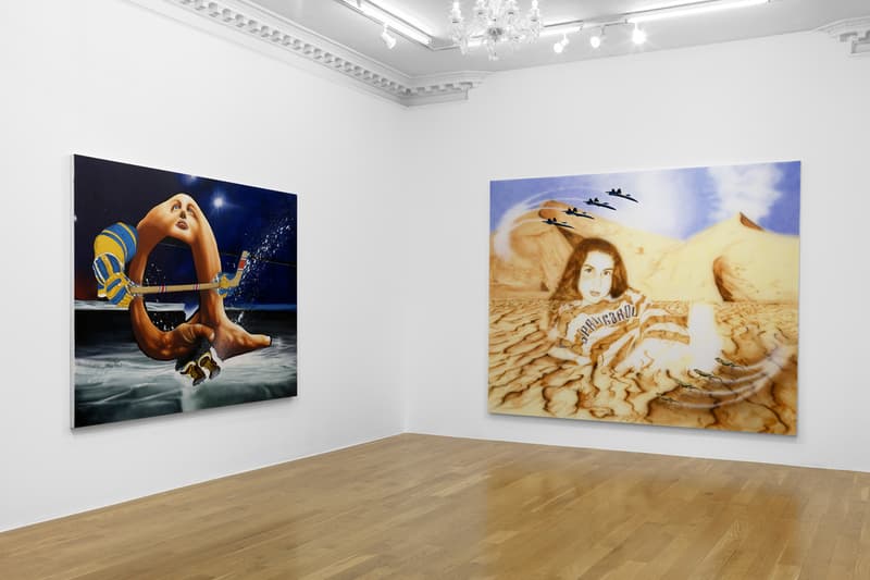 Jamian Juliano-Villani "Let's Kill Nicole" Massimo De Carlo London Art Exhibition Amy Winehouse Ovartaci Marni Hyper Real Irrational Behavior Look Inside
