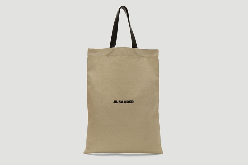 JIL Sander Beige Flat Canvas Tote Bag Release oversized bags carry items accessories 
