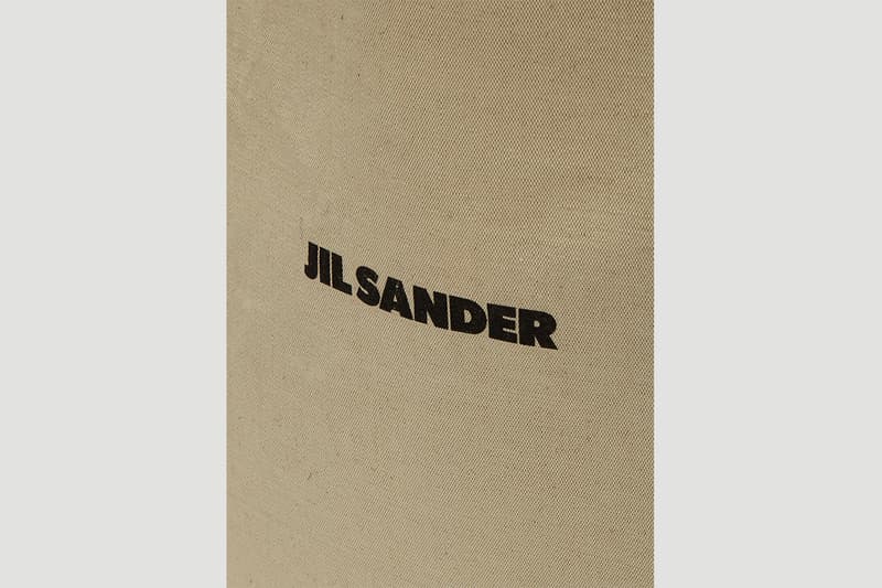 JIL Sander Beige Flat Canvas Tote Bag Release oversized bags carry items accessories