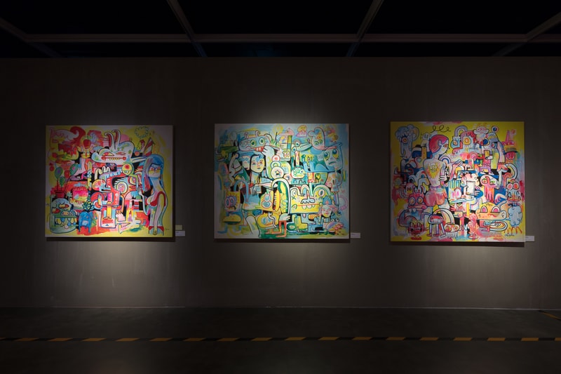 jon burgerman fun factory m contemporary seoul south korea drawings illustrations installations artworks 