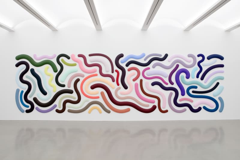 Josh Sperling Perrotin Tokyo Squiggles Composites Sculpture Installation Blue Red Green Purple Yellow Pink Brown Black 