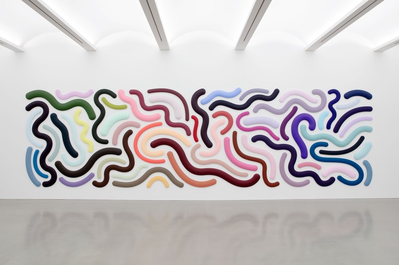 Josh Sperling Perrotin Tokyo Squiggles Composites Sculpture Installation Blue Red Green Purple Yellow Pink Brown Black 